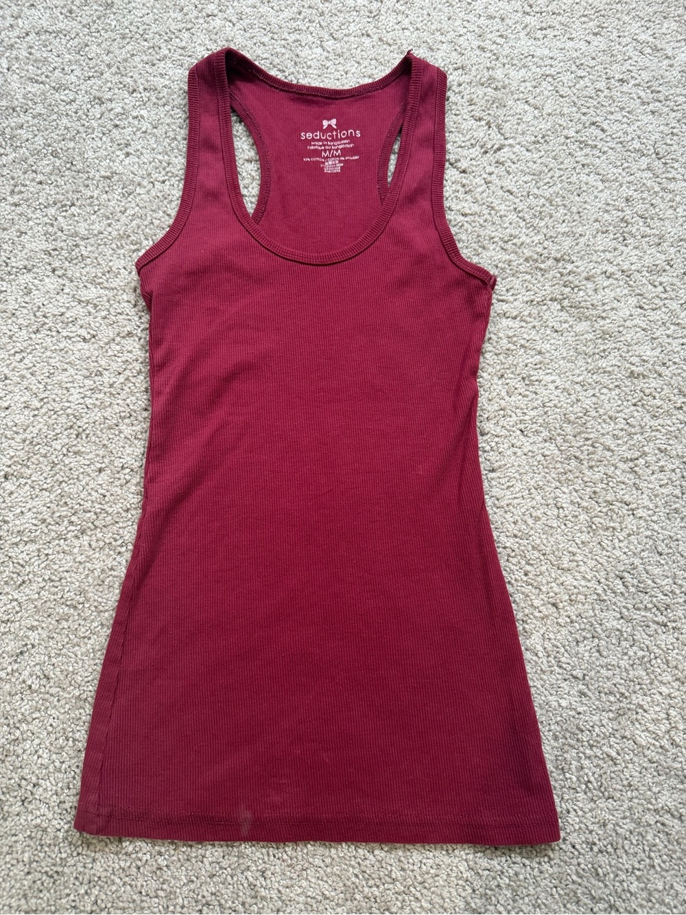 3/$25 Y2K seductions basic tank top red burgundy fall grunge